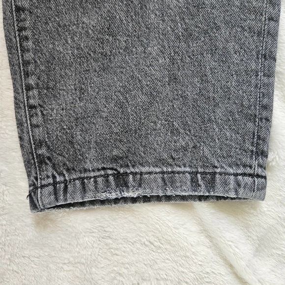 Zara High Rise Mom Jeans Washed Out Black Size 12 - Picture 4 of 10